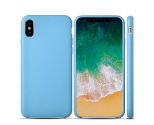 Light Blue For Apple iPhone XR Premium Soft Silicone Matte Back Case Cover