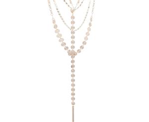 Lovisa Gold Disc Chain Layered Lariat Necklace