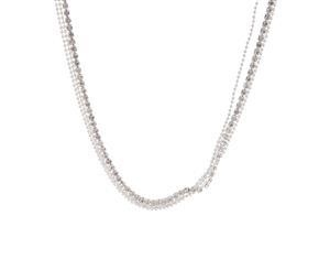 Lovisa Silver Multi Row Diamante Chain Necklace