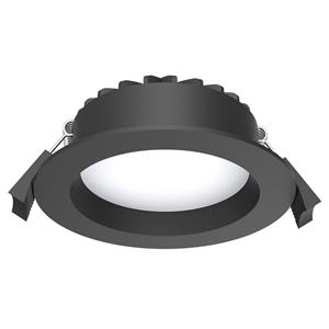 Lutec 12W LED IP54 Tri-Colour Black Finish Dore Downlight