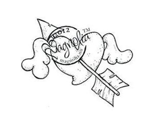 Magnolia - With Love Cling Stamp 6X2.75 Package Flying Heart