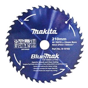 Makita 210mm 40T TCT Circular Saw Blade for Wood Cutting - BLUEMAK