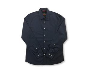 Men's Victorinox Slim Fit Cross Print Shirt In Navy Cotton