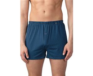 Mey Men 33522-668 Point Yacht Blue Spotted Cotton Loose Boxer