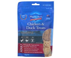 Mighty Raw Adult Cat Treats Chicken & Duck 100g