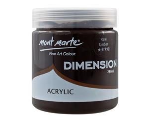 Mont Marte Dimension Acrylic Paint 250ml Pot - Raw Umber