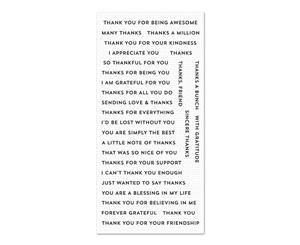 My Favorite Things - Clear Stamps 4in x 8in - Bitty Thanks & Gratitude