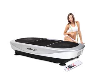 NORFLX Vibration Platform Body Shaper Exercise Machine Plate Fitness Massage B3 - Silver