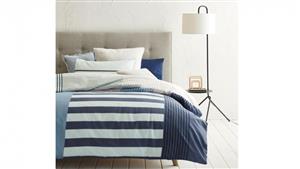 Noma Blue Quilt Cover Set - Double