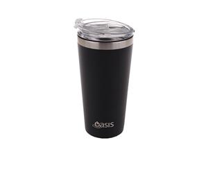 Oasis Double Wall Insulated Travel Mug 480ml Matte Black