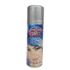 Party Fun Coloured Hairspray 125ml Silver Styling Temporary Colour Spray