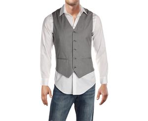 Perry Ellis Mens Herringbone Lined Suit Vest