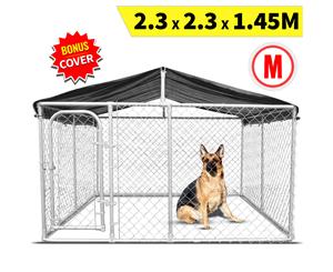 Pet Dog Kennel Enclosure Playpen Puppy Run Exercise Fence Cage Play Pen