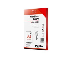 Pfeiffer High Gloss Covers A4 250gsm Red 100-Pack (C)