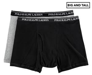 Polo Ralph Lauren Men's Big & Tall Boxer Brief 2-Pack - Grey/Black