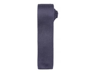 Premier Mens Slim Textured Knit Effect Tie (Pack Of 2) (Steel) - RW6946