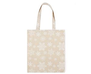 Printed Snowflake Women's Shopping Bag