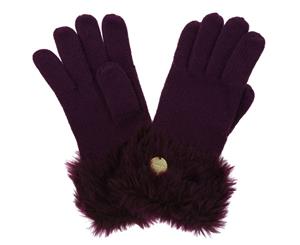 Regatta Great Outdoors Womens/Ladies Luz Jersey Knit Gloves (Prune) - RG3866