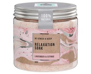 Relaxation Bath Soak with Epsom Salts 600g Gift Jar | 100% Natural | Magnesium Supplement with Essential Oils | Australian Owned | The Salt Box