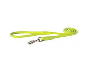 Rogz Leather Round Fixed Lead Lime