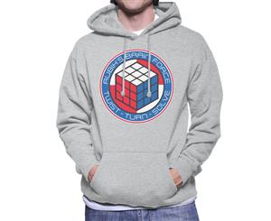 Rubik's Brain Force Men's Hooded Sweatshirt - Heather Grey