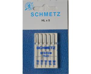 Schmetz Needle High Speed HL x 5 Embroidery Size 75-90 Mix Pack of 5 Needles