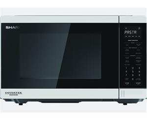 Sharp R350EW Mid Size 1200W Smart Inverter Technology Microwave Oven