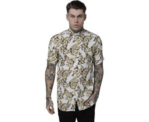 Sik Silk Men's Resort Short Sleeve Shirt White/Venetian