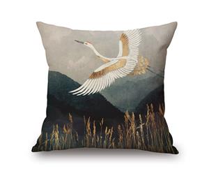 Simple Colored Landscape Painting on Cotton&linen Pillow Cover 84397