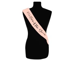 Single Layer Pink With RoseGold Satin Mother of the Groom Night Party Text Sash Banner 160cm x 80cm x 10cm