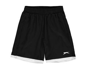 Slazenger Boys Court Shorts Pants Bottoms Junior - Black