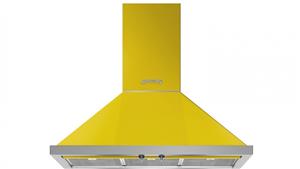 Smeg 900mm Portofino Wallmount Rangehood - Sunshine Yellow