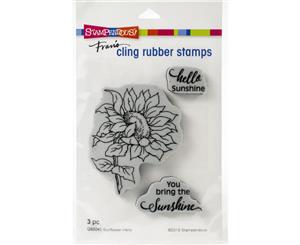 Stampendous Cling Stamp - Sunflower Hello