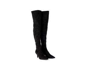 Steve Madden Womens Rush Suede Pointed Toe Over Knee Fashion Boots