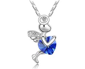 Swarovski Crystal Elements Necklace - Maisie Angel Fairy - Various Colours - Gift Idea - Sapphire Blue Necklace