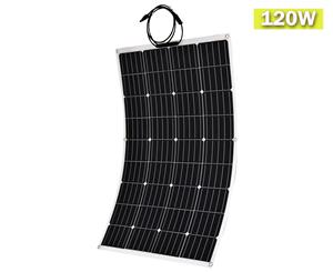 Teksolar 120W Flexible Solar Panel 12V Boat Caravan Camping Power Battery Mono Charging Kit