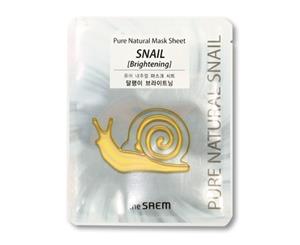 The Saem 5 Pieces x Pure Natural Mask Sheet Snail Brightening 20ml