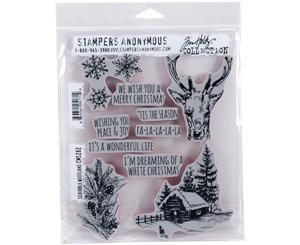 Tim Holtz Cling Stamps 7&quotX8.5"-Scribble Woodland