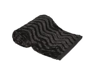 Ultima Baxter Black Fur Throw