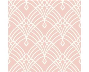 Waldorf Deco Wallpaper Pink / White World of Wallpaper 274416