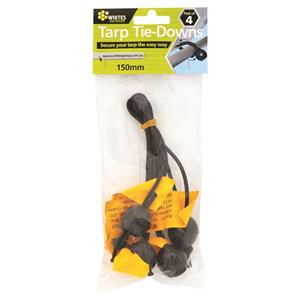 Whites 150mm Tarp Tie Downs - 4 Pack