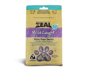 Zeal Free Range Dog & Cat Treats Hoki Fish Skins 125g