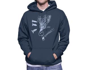 Zits Light Aaaaah Skull Doodle Men's Hooded Sweatshirt - Navy Blue