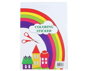 10 Piece A4 Colouring Paper with Self Adhesive Backing Perfect for Scrapbooking and Projects