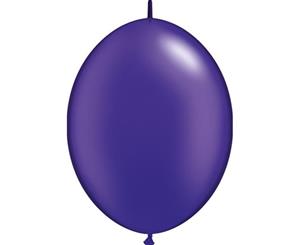 15cm Pearl Quartz Purple Quick Link Latex Balloons Pack of 50