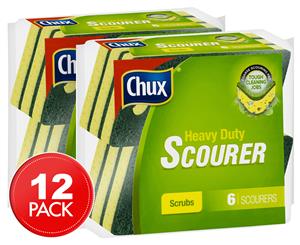 2 x Chux Heavy Duty Scourer Scrubs 6pk