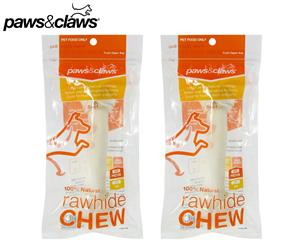 2 x Paws & Claws Rawhide Knotted Bone Beef 100g