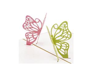 3d Pop Two Butterfly Greeting Card