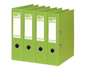 4PK ColourHide A4 375 Sheets Lever Arch File/Paper Binder/Office Organiser Lime