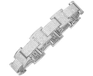 925 Sterling Silver Zirconia Bling Bracelet - Silver